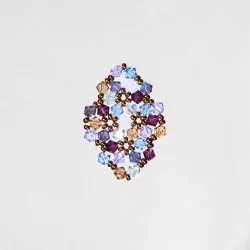  - Brooch Rhombus S Shea -  - Laiton bronze